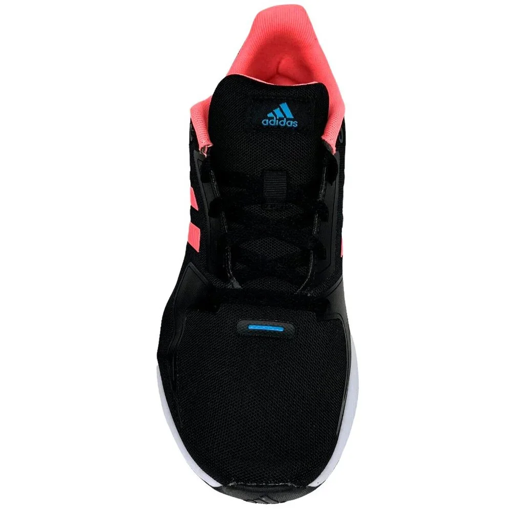Adidas Runfalcon Big Girls Sneakers Size 7 Black Coral Comfortable Running Shoes